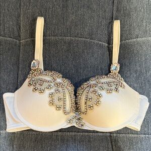 New Marciano Embellished Cream Bra - 34C